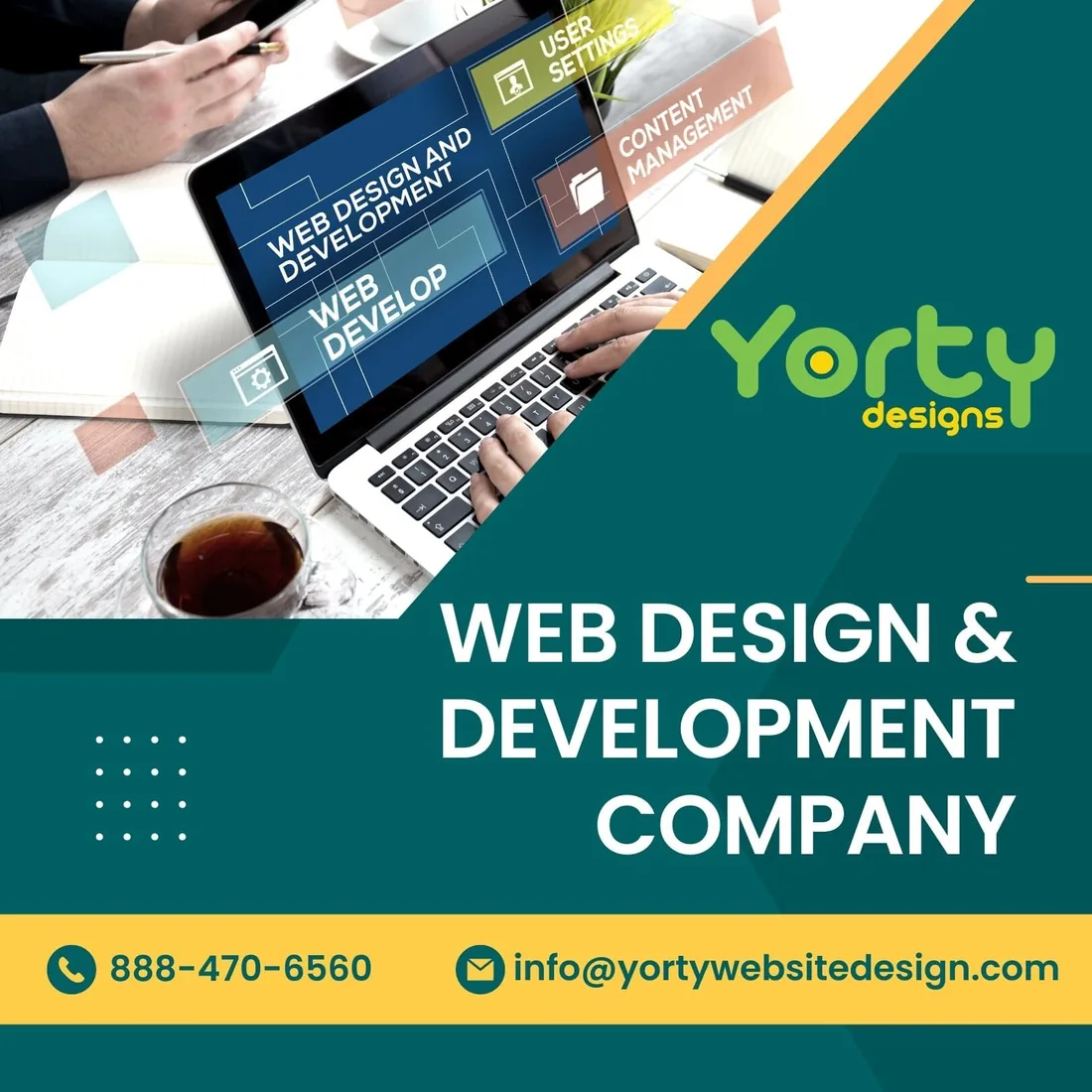Yorty Designs web design and development company graphic