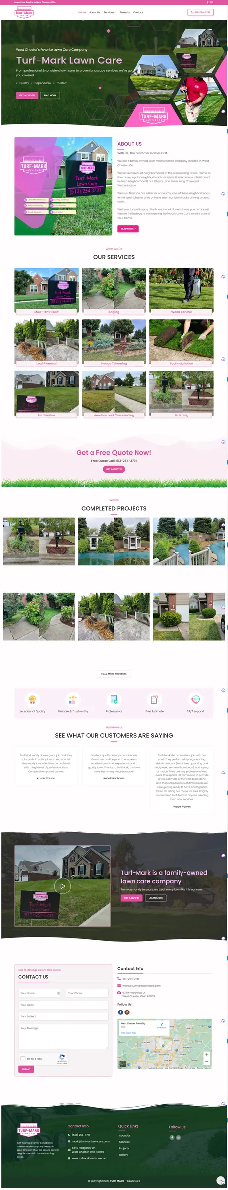 Lawn Care Websites service by Yorty Designs