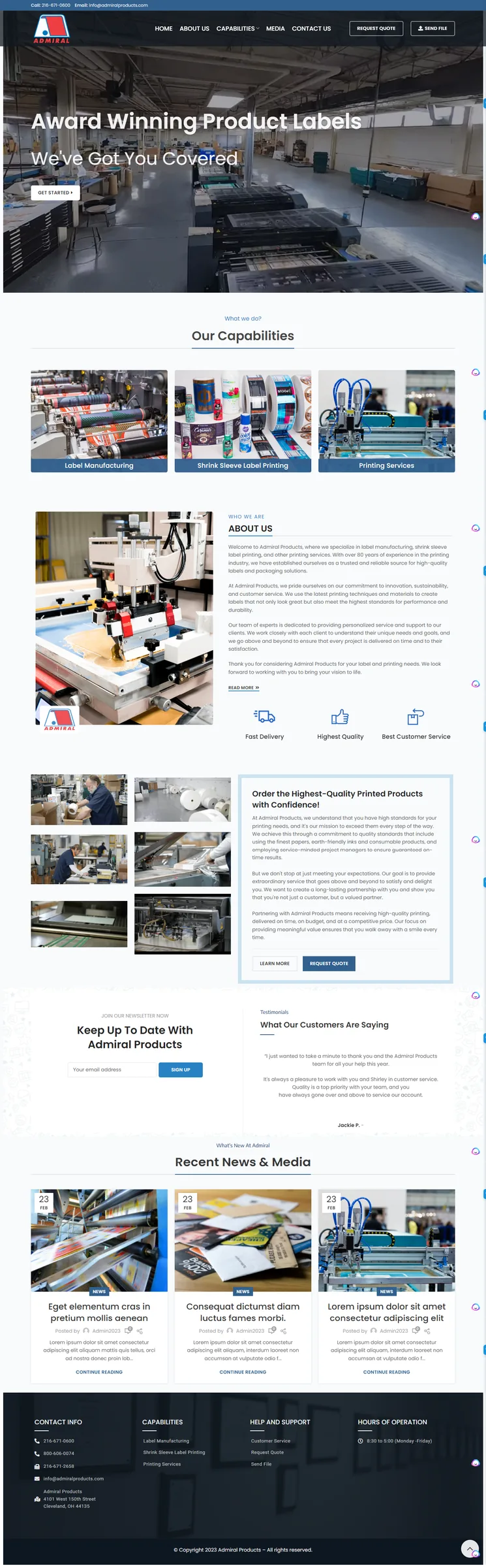 Admiral Products project by Yorty Designs